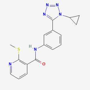 N-[3-(1-cyclopropyl-1H-1,2,3,4-tetrazol-5-yl)phenyl]-2-(methylsulfanyl)pyridine-3-carboxamide