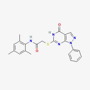 N-mesityl-2-((4-oxo-1-phenyl-4,5-dihydro-1H-pyrazolo[3,4-d]pyrimidin-6-yl)thio)acetamide