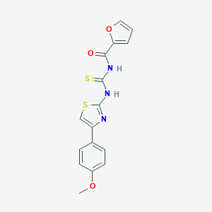 molecular formula C16H13N3O3S2 B283829 N-{[4-(4-methoxyphenyl)-1,3-thiazol-2-yl]carbamothioyl}furan-2-carboxamide 