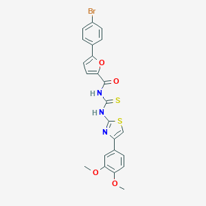 5-(4-bromophenyl)-N-{[4-(3,4-dimethoxyphenyl)-1,3-thiazol-2-yl]carbamothioyl}furan-2-carboxamide