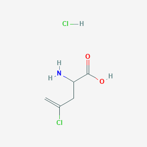 molecular formula C5H9Cl2NO2 B2838306 2-Amino-4-chloropent-4-enoic acid hydrochloride CAS No. 2044712-96-9