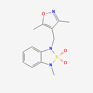 1-((3,5-Dimethylisoxazol-4-yl)methyl)-3-methyl-1,3-dihydrobenzo[c][1,2,5]thiadiazole 2,2-dioxide