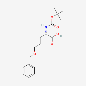 molecular formula C17H25NO5 B2838323 (S)-2-(tert-Butoxycarbonylamino)-5-benzyloxypentanoic acid CAS No. 148529-07-1