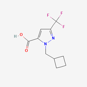molecular formula C10H11F3N2O2 B2838326 1-(Cyclobutylmethyl)-3-(trifluoromethyl)-1H-pyrazole-5-carboxylic acid CAS No. 2197054-34-3