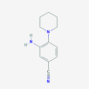 molecular formula C12H15N3 B2838332 3-Amino-4-(1-piperidinyl)-benzonitrile CAS No. 27429-67-0