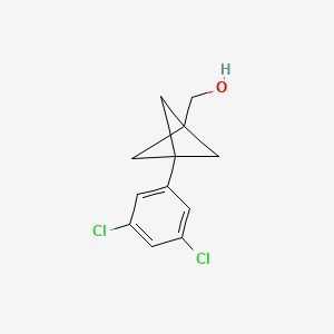 molecular formula C12H12Cl2O B2838333 [3-(3,5-Dichlorophenyl)-1-bicyclo[1.1.1]pentanyl]methanol CAS No. 2287319-01-9