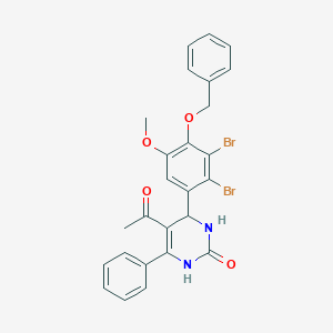 5-acetyl-4-[4-(benzyloxy)-2,3-dibromo-5-methoxyphenyl]-6-phenyl-3,4-dihydropyrimidin-2(1H)-one