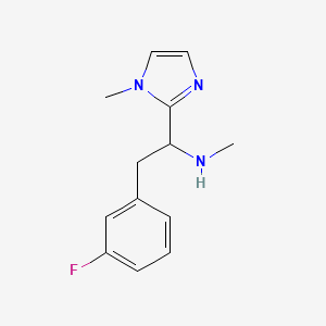 molecular formula C13H16FN3 B2838354 2-(3-Fluorophenyl)-N-methyl-1-(1-methyl-1H-imidazol-2-yl)ethanamine CAS No. 1487781-63-4