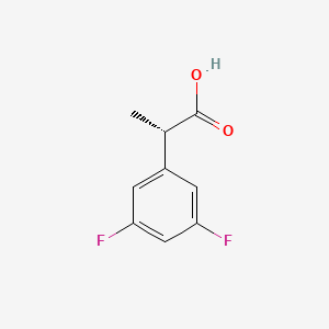 molecular formula C9H8F2O2 B2838360 (2S)-2-(3,5-Difluorophenyl)propanoic acid CAS No. 1630642-90-8