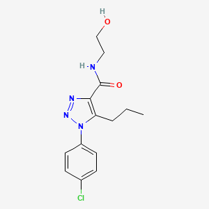 molecular formula C14H17ClN4O2 B2838364 1-(4-chlorophenyl)-N-(2-hydroxyethyl)-5-propyl-1H-1,2,3-triazole-4-carboxamide CAS No. 940989-57-1