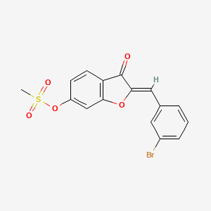 (Z)-2-(3-bromobenzylidene)-3-oxo-2,3-dihydrobenzofuran-6-yl methanesulfonate