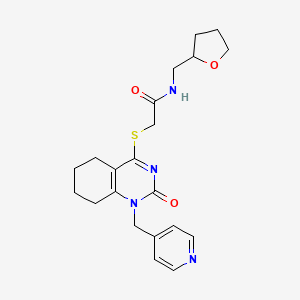 2-((2-oxo-1-(pyridin-4-ylmethyl)-1,2,5,6,7,8-hexahydroquinazolin-4-yl)thio)-N-((tetrahydrofuran-2-yl)methyl)acetamide