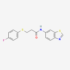 N-(benzo[d]thiazol-6-yl)-3-((4-fluorophenyl)thio)propanamide