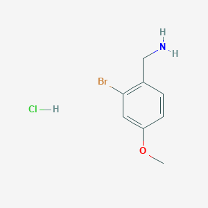 molecular formula C8H11BrClNO B2838382 (2-Bromo-4-methoxyphenyl)methanamine hydrochloride CAS No. 2551118-36-4