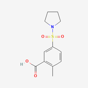 molecular formula C12H15NO4S B2838389 2-Methyl-5-(pyrrolidine-1-sulfonyl)-benzoic acid CAS No. 353467-90-0