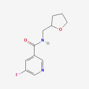 molecular formula C11H13FN2O2 B2838396 5-fluoro-N-((tetrahydrofuran-2-yl)methyl)nicotinamide CAS No. 2034376-35-5