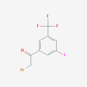 molecular formula C9H5BrF3IO B2838410 3-碘-5-(三氟甲基)苯乙酰溴 CAS No. 1823897-02-4