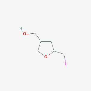 molecular formula C6H11IO2 B2838415 [5-(Iodomethyl)oxolan-3-yl]methanol CAS No. 2247104-50-1