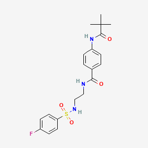N-(2-(4-fluorophenylsulfonamido)ethyl)-4-pivalamidobenzamide