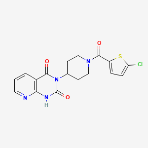 3-(1-(5-chlorothiophene-2-carbonyl)piperidin-4-yl)pyrido[2,3-d]pyrimidine-2,4(1H,3H)-dione