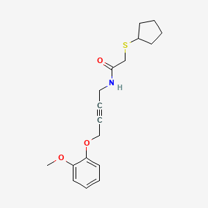 2-(cyclopentylthio)-N-(4-(2-methoxyphenoxy)but-2-yn-1-yl)acetamide
