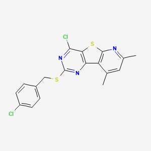 4-Chloro-2-[(4-chlorobenzyl)sulfanyl]-7,9-dimethylpyrido[3',2':4,5]thieno[3,2-d]pyrimidine