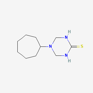 molecular formula C10H19N3S B2838442 5-环庚基-1,4,5,6-四氢-1,3,5-三嗪-2-硫醇 CAS No. 669752-35-6