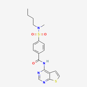 4-(N-butyl-N-methylsulfamoyl)-N-(thieno[2,3-d]pyrimidin-4-yl)benzamide
