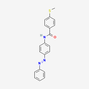 4-methylsulfanyl-N-(4-phenyldiazenylphenyl)benzamide