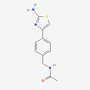 N-{[4-(2-amino-1,3-thiazol-4-yl)phenyl]methyl}acetamide