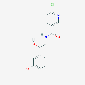 molecular formula C15H15ClN2O3 B2838447 6-氯-N-[2-羟基-2-(3-甲氧基苯基)乙基]吡啶-3-甲酰胺 CAS No. 1436251-32-9