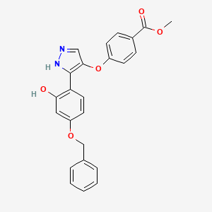 methyl 4-({3-[4-(benzyloxy)-2-hydroxyphenyl]-1H-pyrazol-4-yl}oxy)benzoate