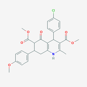Dimethyl 4-(4-chlorophenyl)-7-(4-methoxyphenyl)-2-methyl-5-oxo-1,4,5,6,7,8-hexahydroquinoline-3,6-dicarboxylate