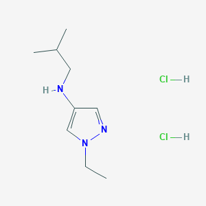 molecular formula C9H19Cl2N3 B2838455 1-ethyl-N-(2-methylpropyl)-1H-pyrazol-4-amine dihydrochloride CAS No. 1909326-24-4