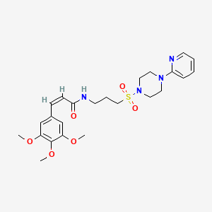 (Z)-N-(3-((4-(pyridin-2-yl)piperazin-1-yl)sulfonyl)propyl)-3-(3,4,5-trimethoxyphenyl)acrylamide