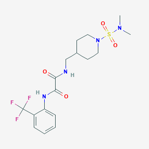molecular formula C17H23F3N4O4S B2838460 N1-((1-(N,N-二甲基磺酰基哌啶-4-基)甲基)-N2-(2-(三氟甲基)苯基)草酰胺 CAS No. 2034357-59-8