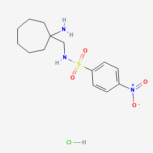 N-[(1-aminocycloheptyl)methyl]-4-nitrobenzene-1-sulfonamide hydrochloride