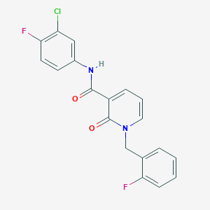 N-(3-chloro-4-fluorophenyl)-1-(2-fluorobenzyl)-2-oxo-1,2-dihydropyridine-3-carboxamide