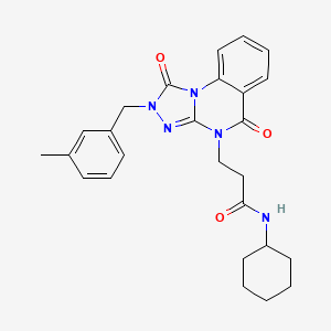 4-[5-(3-Fluorophenyl)-1,2,4-oxadiazol-3-yl]-1-[(4-methylphenyl)sulfonyl]piperidine