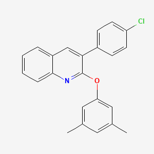 molecular formula C23H18ClNO B2838473 3-(4-Chlorophenyl)-2-(3,5-dimethylphenoxy)quinoline CAS No. 478260-82-1