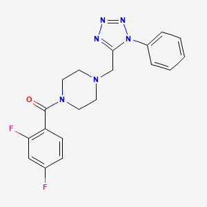 (2,4-difluorophenyl)(4-((1-phenyl-1H-tetrazol-5-yl)methyl)piperazin-1-yl)methanone