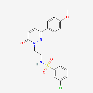 molecular formula C19H18ClN3O4S B2838489 3-chloro-N-(2-(3-(4-methoxyphenyl)-6-oxopyridazin-1(6H)-yl)ethyl)benzenesulfonamide CAS No. 921551-49-7
