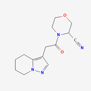 4-[2-(4,5,6,7-Tetrahydropyrazolo[1,5-a]pyridin-3-yl)acetyl]morpholine-3-carbonitrile