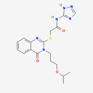 molecular formula C18H22N6O3S B2838500 6-(2-azepan-1-yl-2-oxoethyl)-1,3-dimethyl-1,6-dihydro-7H-pyrazolo[3,4-c]pyridin-7-one CAS No. 1115976-58-3