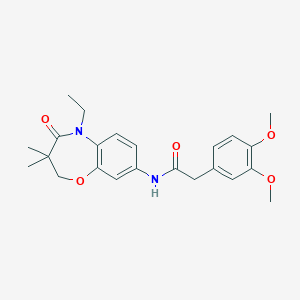 2-(3,4-dimethoxyphenyl)-N-(5-ethyl-3,3-dimethyl-4-oxo-2,3,4,5-tetrahydrobenzo[b][1,4]oxazepin-8-yl)acetamide