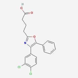 4-[4-(3,4-Dichlorophenyl)-5-phenyl-1,3-oxazol-2-yl]butanoic acid