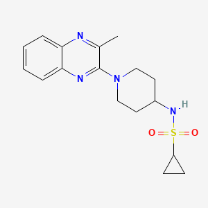 molecular formula C17H22N4O2S B2838525 N-[1-(3-methylquinoxalin-2-yl)piperidin-4-yl]cyclopropanesulfonamide CAS No. 2415632-31-2