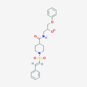 N-(2-Hydroxy-3-phenoxypropyl)-1-[(E)-2-phenylethenyl]sulfonylpiperidine-4-carboxamide