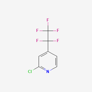 molecular formula C7H3ClF5N B2838542 2-氯-4-(全氟乙基)吡啶 CAS No. 1816286-29-9