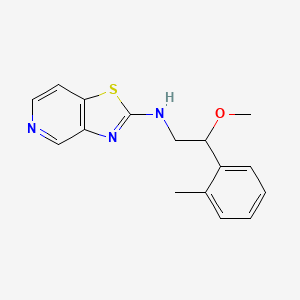 molecular formula C16H17N3OS B2838548 N-[2-Methoxy-2-(2-methylphenyl)ethyl]-[1,3]thiazolo[4,5-c]pyridin-2-amine CAS No. 2380067-70-7